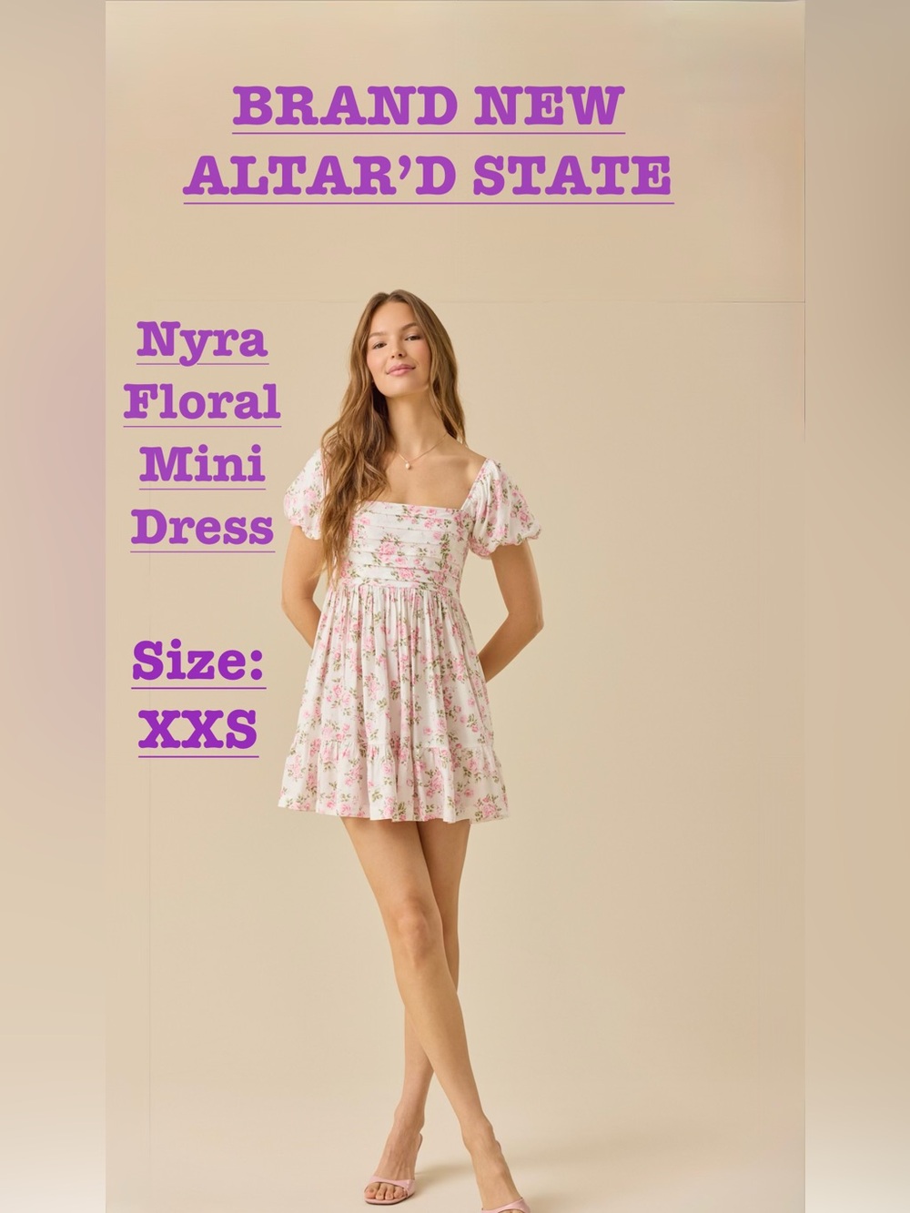 Altar’d State Floral Mini Dress Brand New with Tags